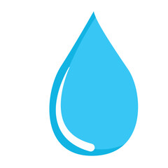 Single Water Splash Illustration Isolated on White Background