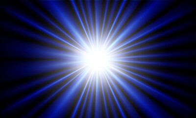 light blue burst pattern bright background. Radial soft rays. smooth sunshine.