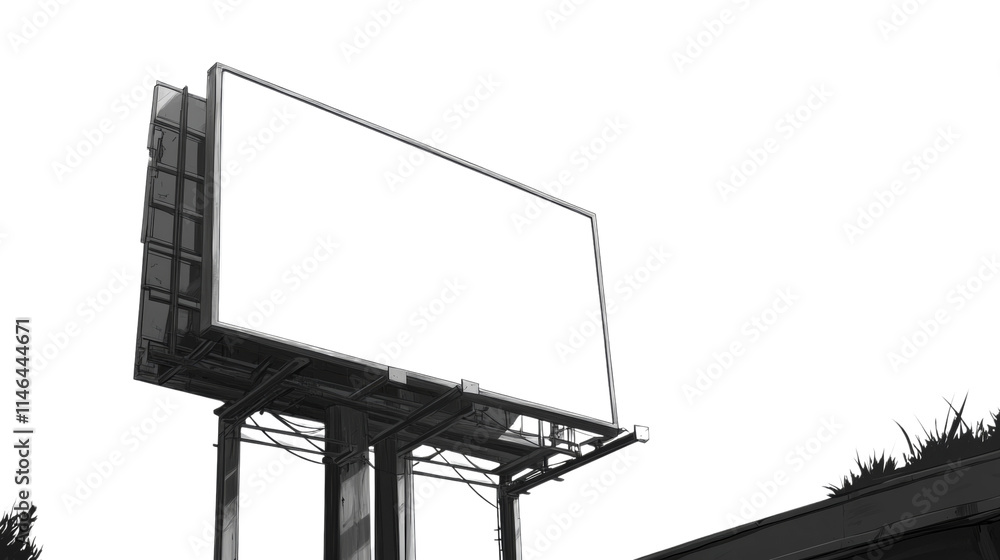 Poster modern billboard with blank display