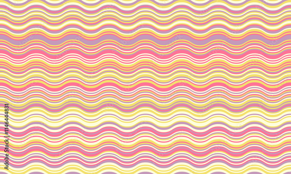 Poster abstract background with wavy stripes in vibrant colors, creating a rippled, liquid effect. smooth c