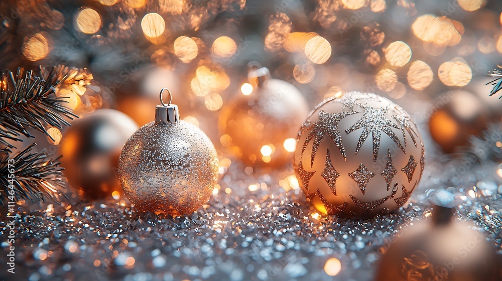 Poster a serene and elegant new year 2025 background featuring a soft peach and silver gradient with subtle