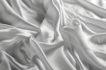 Obraz premium Delicate White Silk Texture with Copy Space for Text and Design