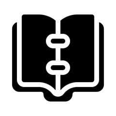 open notebook glyph icon