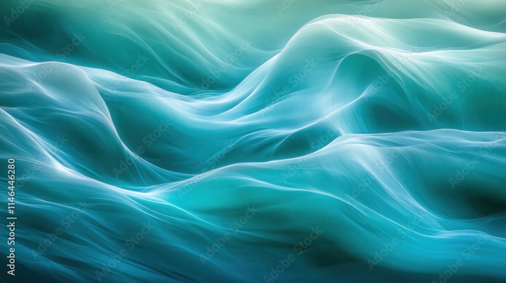 Leinwandbilder abstract representation of flowing water with soft waves and a calming color palette.