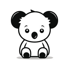 Elegant Silhouette Of A Bear Vector Illustration
