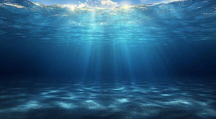 Underwater sea and sky, split shot of half water half sky, generative ai , isolated on white background,  , copy space, copy space for text,