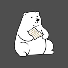 Elegant Silhouette Of A Bear Vector Illustration