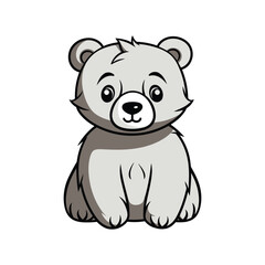 Elegant Silhouette Of A Bear Vector Illustration