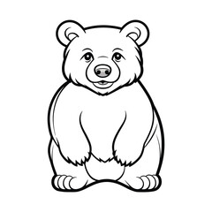 Elegant Silhouette Of A Bear Vector Illustration