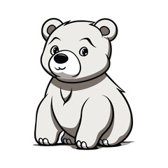 Elegant Silhouette Of A Bear Vector Illustration