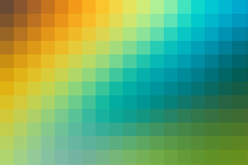 Abstract Gradient Illustration with Blue and Green Pixelated Design. Green-blue gradient background for branding, calendar, postcard, screensaver, poster, cover. EPS 10. Vector