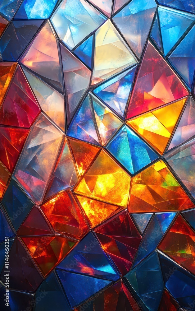 Poster close-up view of a vibrant opal surface showcasing intricate patterns and colors
