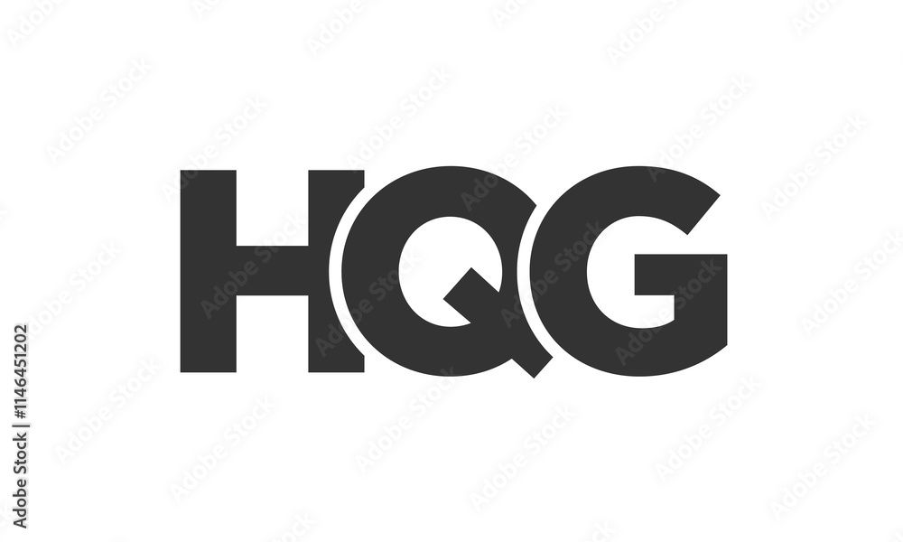 Poster hqg logo design template with strong and modern bold text. initial based vector logotype featuring s