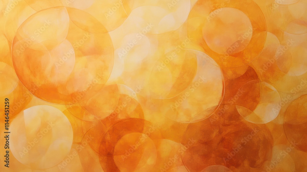 Poster abstract warm-toned background with soft circles, evoking a sense of warmth and light.