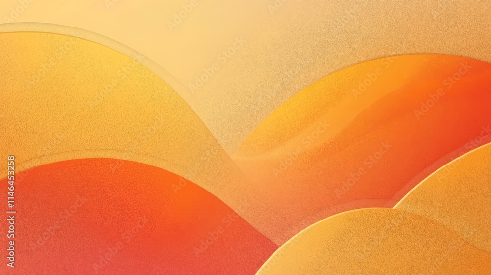 Aufkleber abstract waves in warm colors create a serene, calming atmosphere.