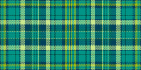 Elegance plaid textile fabric, intense background check vector. Handmade pattern tartan seamless texture in teal and cyan colors.