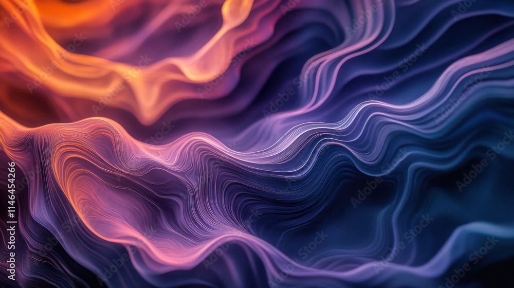 Leinwandbilder abstract waves of vibrant colors flowing in a mesmerizing pattern.