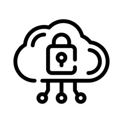 cloud storage line icon