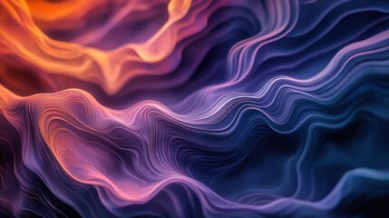 Obraz premium Abstract waves of vibrant colors flowing in a mesmerizing pattern.