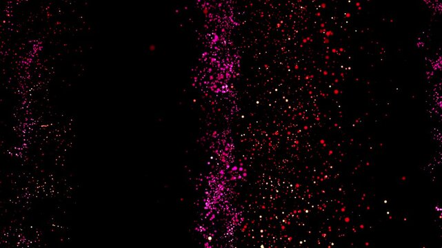 abstract background with glittering shiny neon particles and shallow depth of field. This luxury glittering neon motion background animation is 4k and a seamless loop.