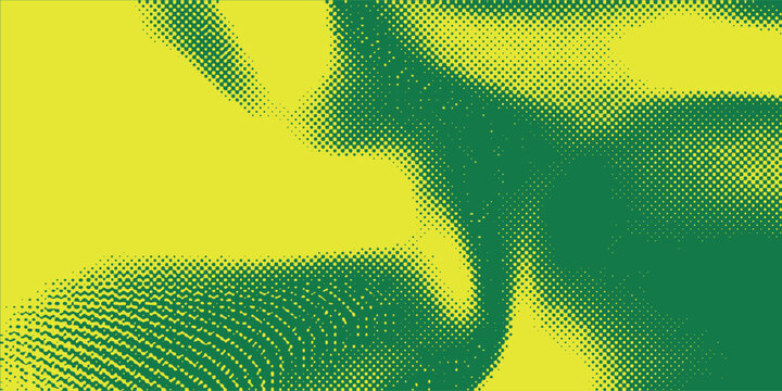 Dots halftone yellow green color pattern gradient texture background.