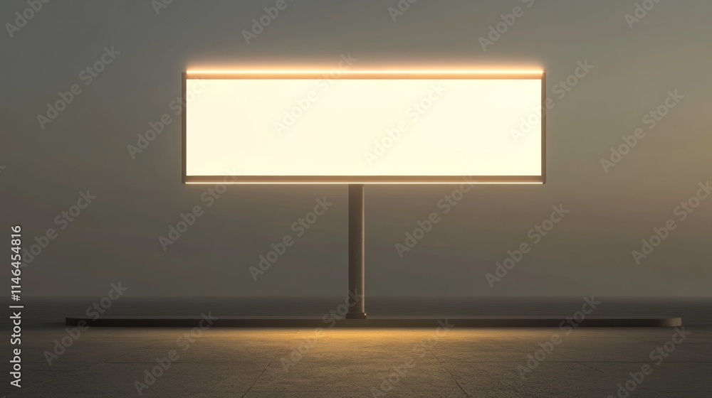 Poster modern billboard with blank display