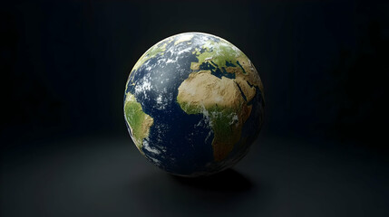 Fototapeta premium 3D Earth Globe Render, Planet Earth