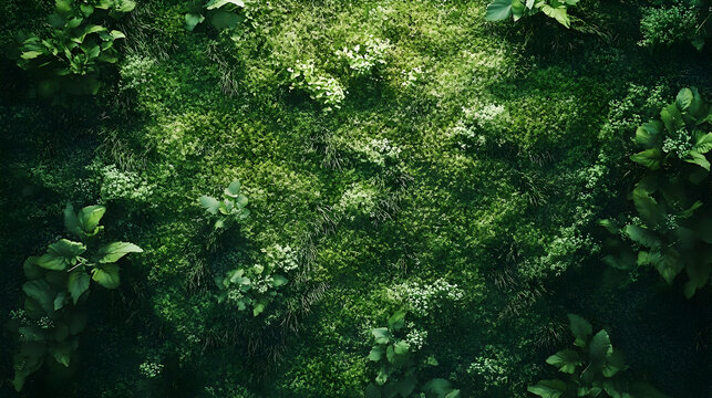 Lush Green Foliage Background Illustration