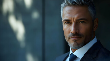 Portrait of a Confident Man in a Suit