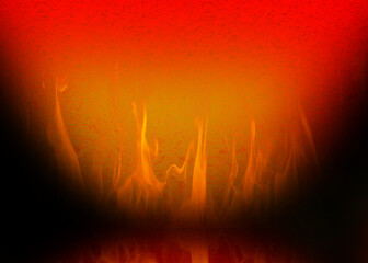 An abstract orange flame artistic backdrop