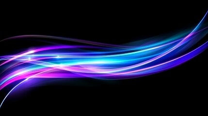 Obraz premium Abstract Blue Purple Light Wave Swirl Design