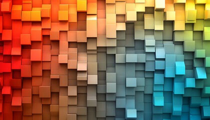 Abstract Colorful Cube Gradient Background Pattern