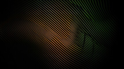 Obraz premium Abstract Dark Green Orange Wave Lines Background Design