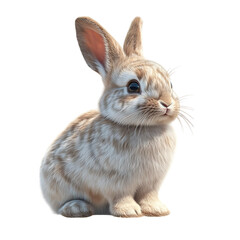 Rabbit on a white background