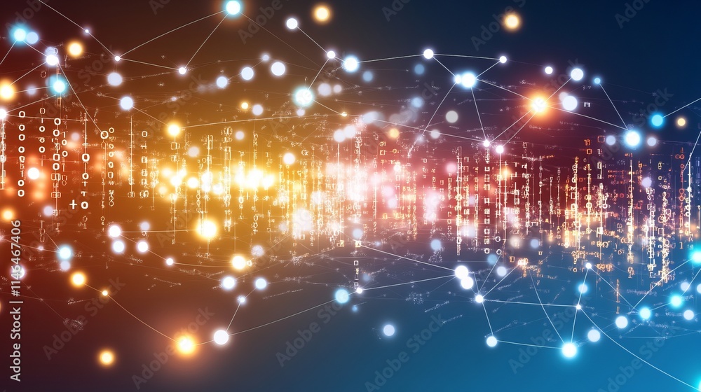 Poster abstract digital network data flow visualization (3)