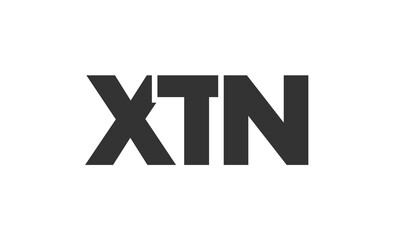 Fototapeta premium XTN logo design template with strong and modern bold text. Initial based vector logotype featuring simple and minimal typography. Trendy company identity.