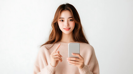 Woman using mobile phone