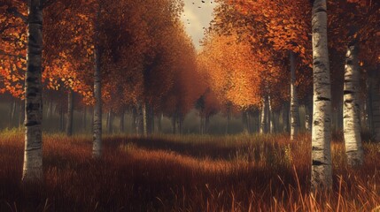 autumn forest, colorful leaves, trees, crisp air, peaceful, nature, fall