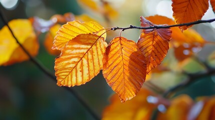 Obraz premium autumn nature, colorful leaves, trees, crisp air, forest, peaceful, fall