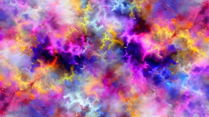 Abstract Nebula Colorful Swirls Digital Art Painting
