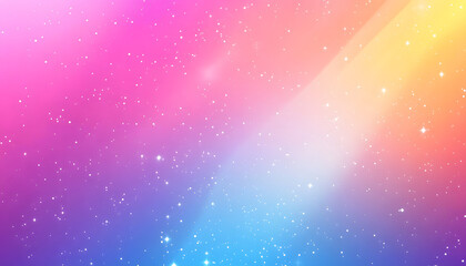 Pastel Rainbow Galaxy Background With Stars