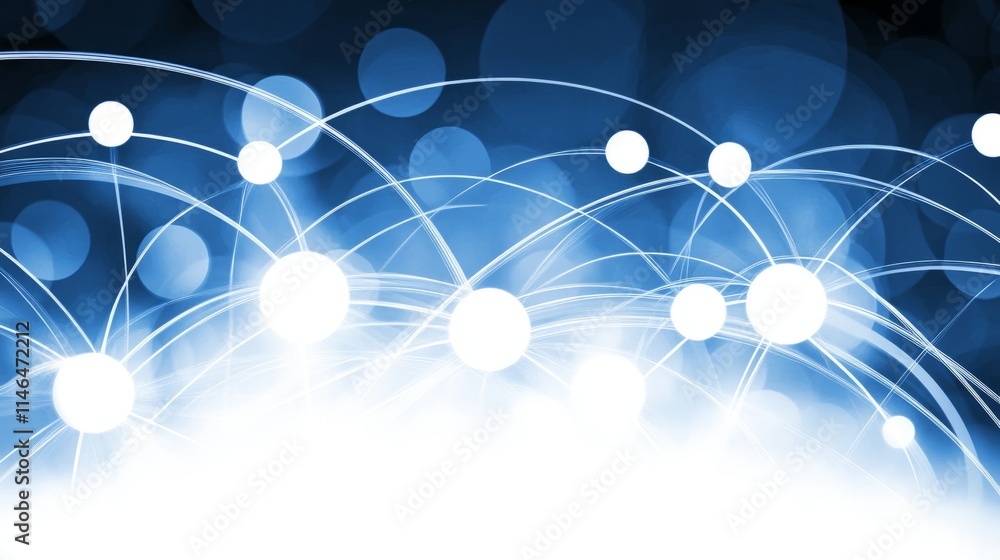 Poster abstract network connection global digital interconnectivity