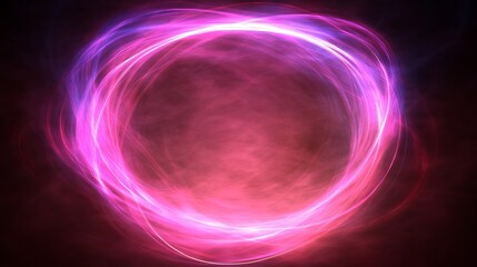 Abstract Pink and Purple Energy Ring Nebula