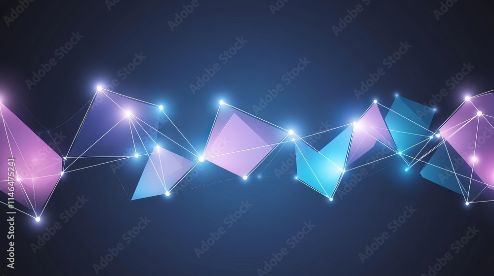 Poster abstract polygonal network connection design