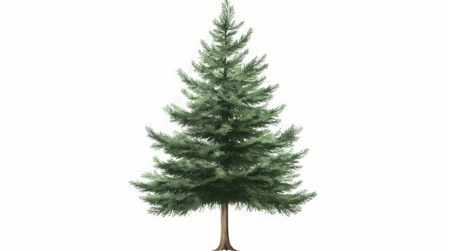 The white, concolor, or colorado fir is also known as the colorado fir. pine-tree big tall tree isolated flat png on a transparent background perfectly cutout. Ecliptical. Illustration