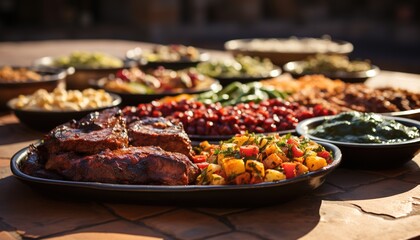 grilled chicken with vegetables