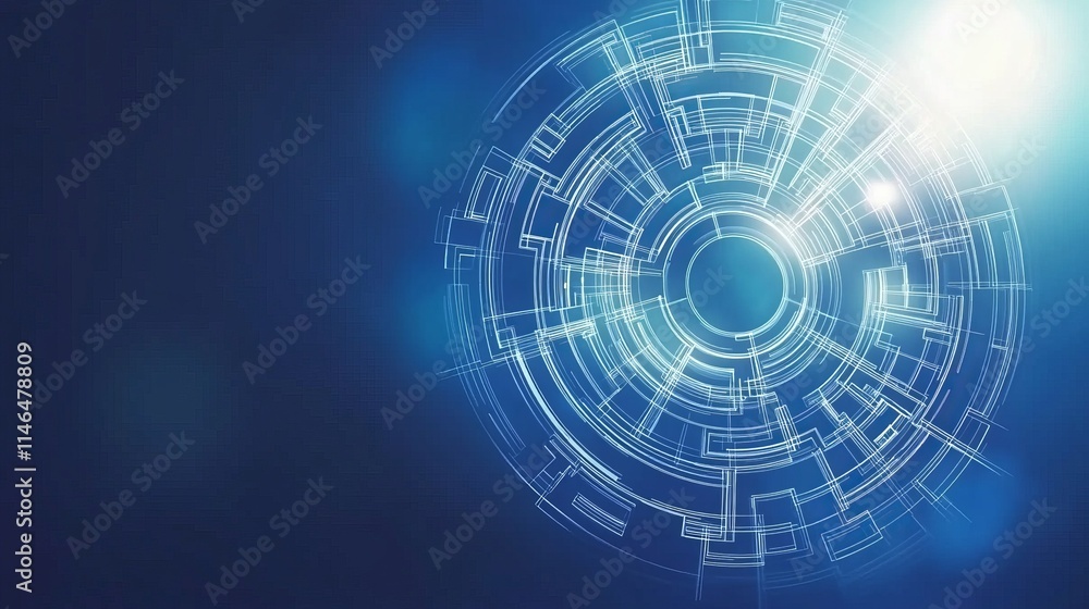 Poster Abstract Technology Background Design Circular Pattern