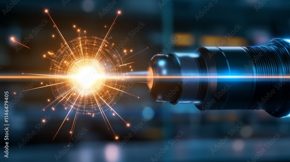 Poster advanced technology high-precision laser beam focusing on data network