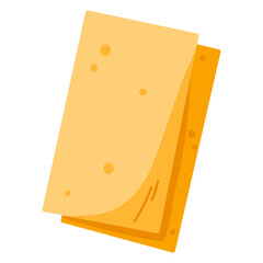 Dried lasagna pasta sheets. Lasagna noodles. Flat sheets. Dry Italian food. Vector illustration in cartoon style. Isolated white background