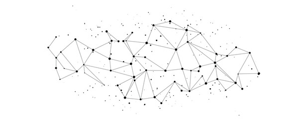 Plexus effect on abstract background